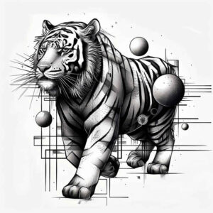 tigers tattoo design ideas crisp fierce stare for lower back