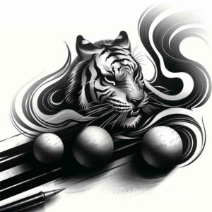 tigers tattoo design ideas Realism hyper-realistic fierce stare for thigh