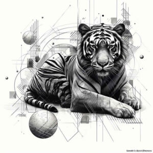 tigers tattoo design ideas Surrealism shifting shapes jungle roar stands for determination
