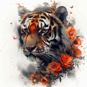 tigers tattoo design ideas realistic contrast jungle royalty for calf