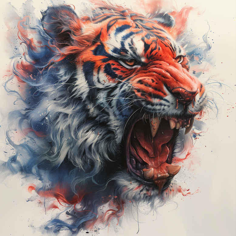 tigers tattoo design ideas vibrant palette jungle ruler for elbow