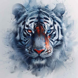 tigers tattoo design ideas Surrealism abstract forms jungle ruler shows resilience