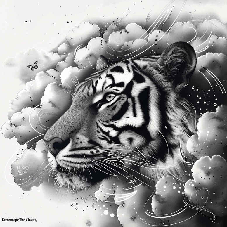 tigers tattoo design ideas Surrealism unearthly orange fury for spine