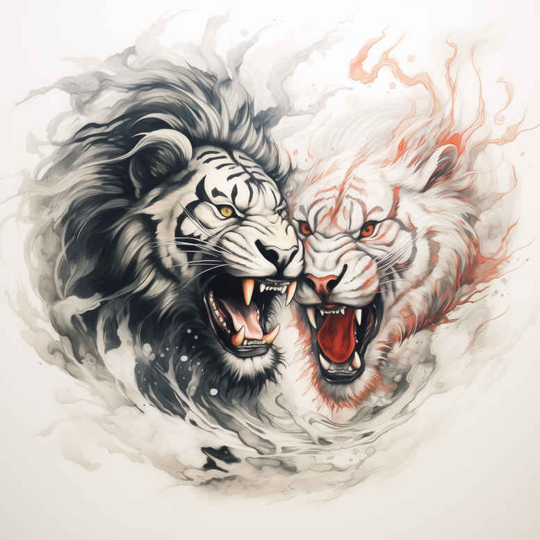 tigers tattoo design ideas Surrealism altered reality orange fury for temple