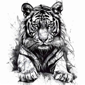 tigers tattoo design ideas Realism photographic quality primal energy for upper arm