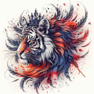 tigers tattoo design ideas Surrealism phantom roaring strength resilience and power