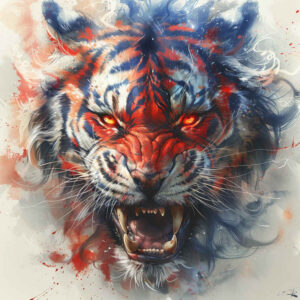 tigers tattoo design ideas Realim light and shadow play roaring strength symbolising perseverance