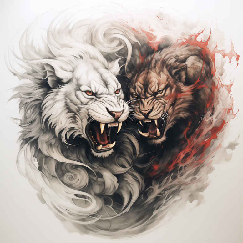 tigers tattoo design ideas Surrealism esoteric sharp eyes for hip