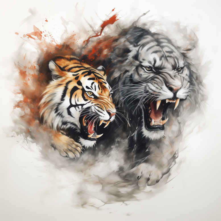 tigers tattoo design ideas distorted perspective silent hunter meaning strength