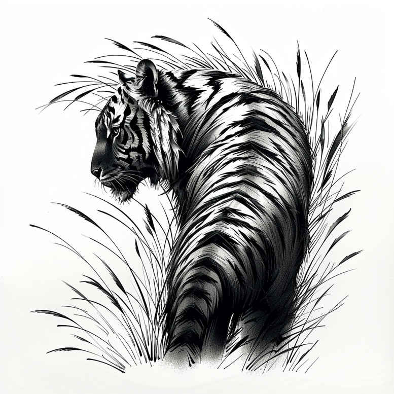 tigers tattoo design ideas enhanced shading stealth beast embodying endurance
