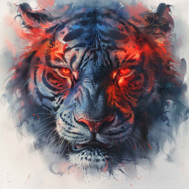 tigers tattoo design ideas Surrealism psychic energy tiger essence for calf