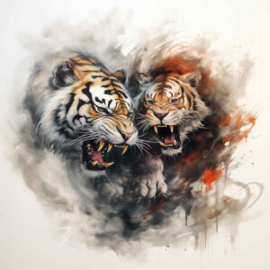 tigers tattoo design ideas bold color blocks tiger essence for stomach