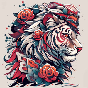tigers tattoo design ideas Surrealism fantasy-inspired wild majesty symbol of courage