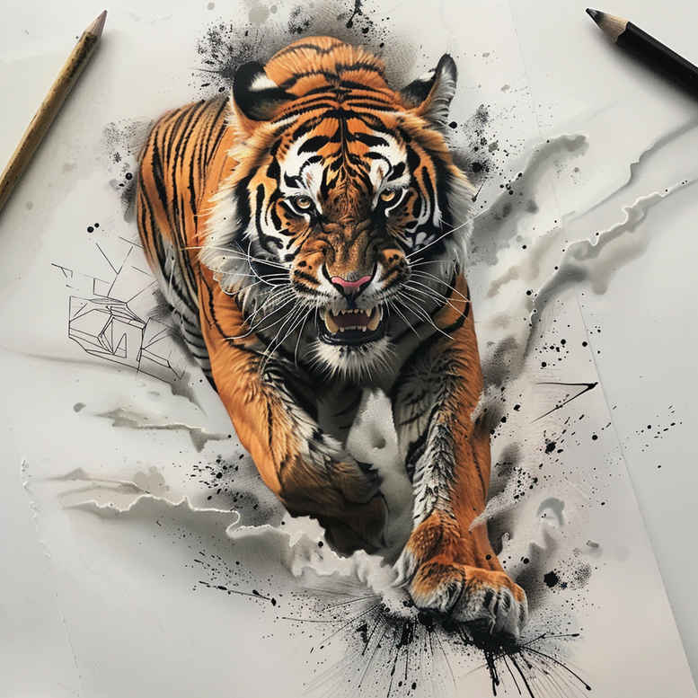 tigers tattoo design ideas smooth gradients wild majesty symbol of perseverance