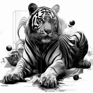 tiger-artistic-detail – tattoo design ideas free ai generated – neotraditional-refined-lines – for-neck – Gallery: tigers-inkby-ai