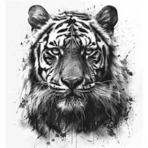 tiger-courage-symbol – tattoo design ideas free ai generated – realism-reflection-effect – for-palm – Gallery: tigers-inkby-ai