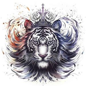 tiger-energy-motif – tattoo design ideas free ai generated – neotraditional-ornamental – for-triceps – Gallery: tigers-inkby-ai