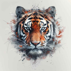 tiger-in-motion – tattoo design ideas free ai generated – realism-natural-blush – for-heel – Gallery: tigers-inkby-ai