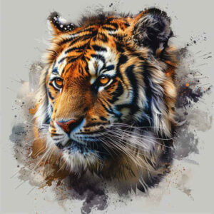 tiger-in-motion – tattoo design ideas free ai generated – surrealism-disorienting – for-fingers – Gallery: tigers-inkby-ai