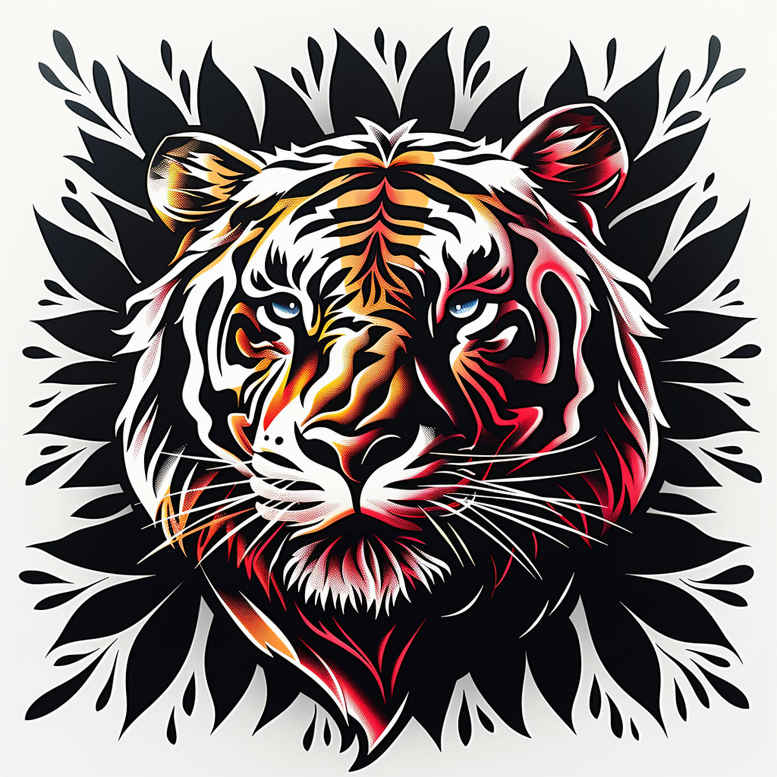 tiger-life-motif – tattoo design ideas free ai generated – realism-balanced-light – for-nape – Gallery: tigers-inkby-ai