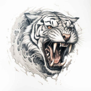 tiger-natural-look – tattoo design ideas free ai generated – neotraditional-clean-fill – for-ribs – Gallery: tigers-inkby-ai
