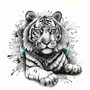 tiger-natural-look – tattoo design ideas free ai generated – neotraditional-vivid-detail – for-sternum – Gallery: tigers-inkby-ai