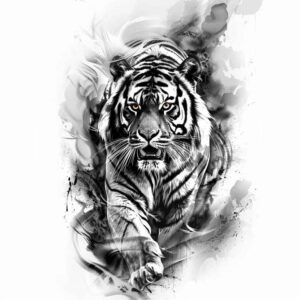 tiger-perseverance-symbol – tattoo design ideas free ai generated – surrealism-dream-motifs – for-ribs – Gallery: tigers-inkby-ai