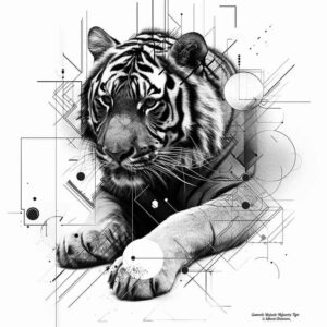tiger-protection-motif – tattoo design ideas free ai generated – neotraditional-smooth-gradients – for-neck – Gallery: tigers-inkby-ai