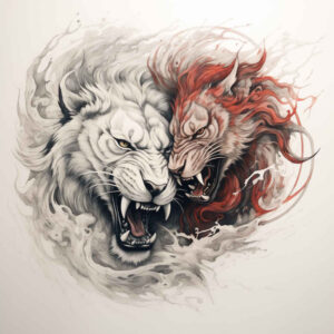tiger-strength-motif – tattoo design ideas free ai generated – realism-subtle-saturation – for-behind-ear – Gallery: tigers-inkby-ai