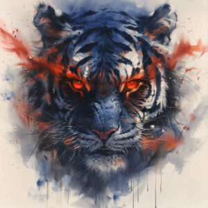 tiger-strength-symbol – tattoo design ideas free ai generated – realism-crisp-detail – for-full-back – Gallery: tigers-inkby-ai