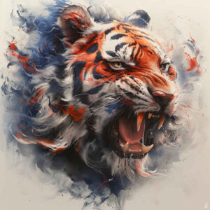 tiger-symbolism – tattoo design ideas free ai generated – surrealism-impossible-forms – for-back – Gallery: tigers-inkby-ai