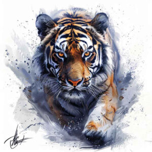 tiger-symbolism – tattoo design ideas free ai generated – surrealism-visual-paradox – for-back-shoulder – Gallery: tigers-inkby-ai
