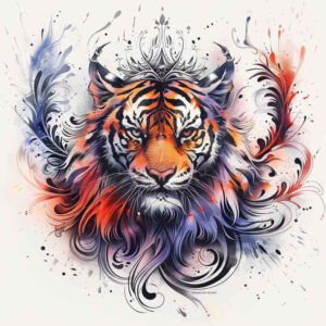 tiger-tattoo – tattoo design ideas free ai generated – realism-inner-glow – for-fingers – Gallery: tigers-inkby-ai