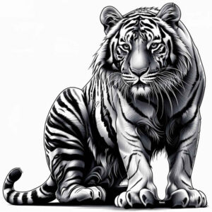 tiger-tattoo – tattoo design ideas free ai generated – realism-soft-contrast – for-foot – Gallery: tigers-inkby-ai