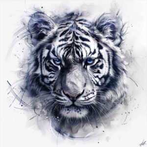 tiger-with-3d-effect – tattoo design ideas free ai generated – neotraditional-artistic-contrast – for-upper-shoulder – Gallery: tigers-inkby-ai