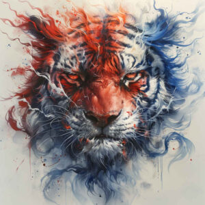 tiger-with-3d-effect – tattoo design ideas free ai generated – surrealism-melted-shapes – for-wrist – Gallery: tigers-inkby-ai
