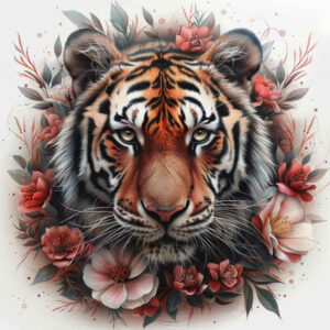 tiger-with-contour – tattoo design ideas free ai generated – realism-contrast-play – for-wrist-side – Gallery: tigers-inkby-ai