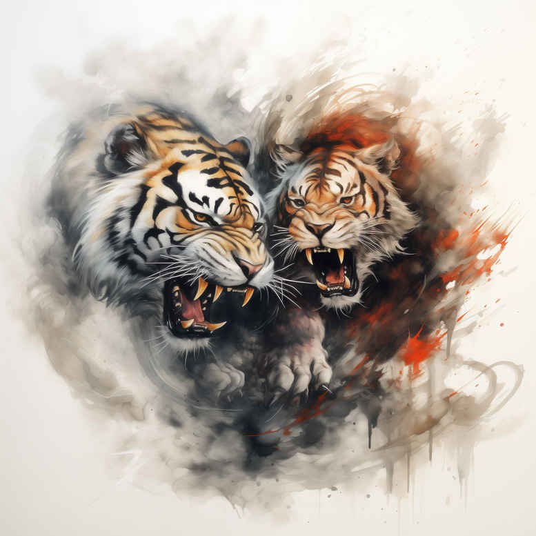tiger-with-ornamental-details – tattoo design ideas free ai generated – realism-skin-realism – for-heel – Gallery: tigers-inkby-ai