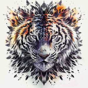 tribal-tiger – tattoo design ideas free ai generated – neotraditional-classic-shading – for-side – Gallery: tigers-inkby-ai