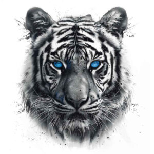 tribal-tiger – tattoo design ideas free ai generated – surrealism-phantom – for-upper-chest – Gallery: tigers-inkby-ai