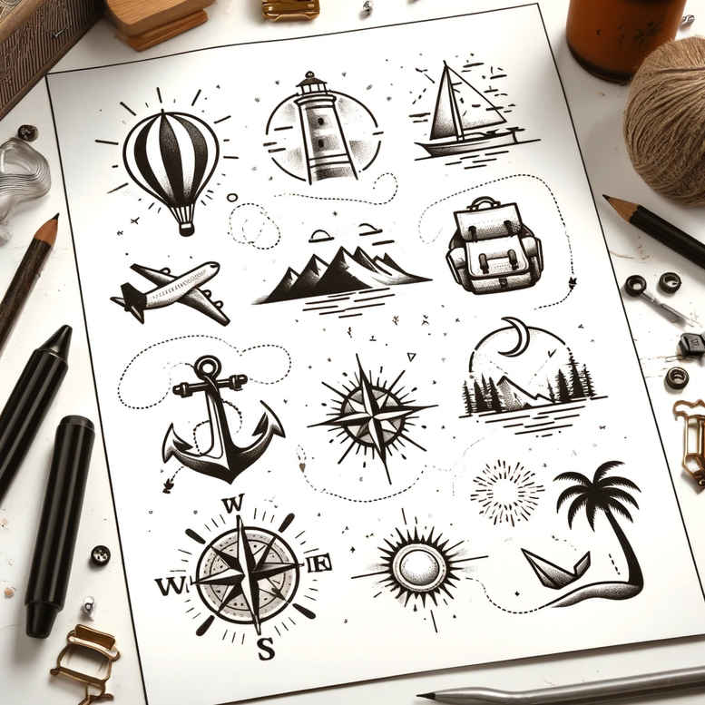 shadow-motif-travel-surrealism-hallucinatory-for-hip – tattoo design ideas free ai generated – Gallery: travels-inkby-ai
