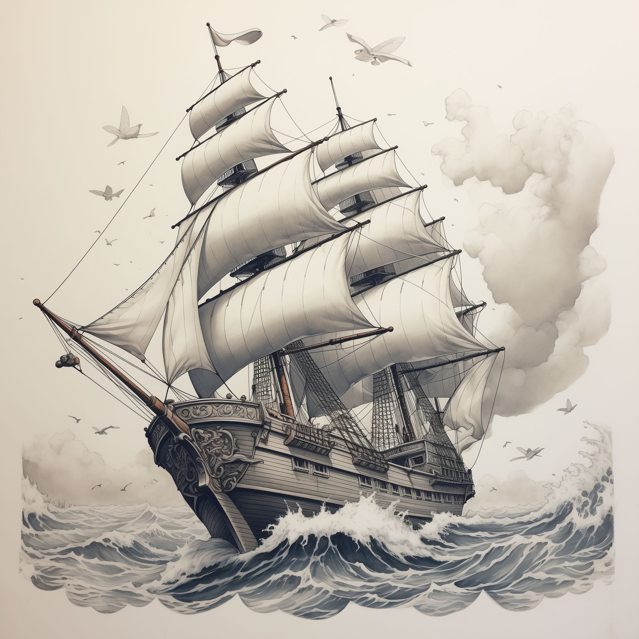 sea-realism-crisp-detail-for-triceps – tattoo design ideas free ai generated – Gallery: travels-inkby-ai