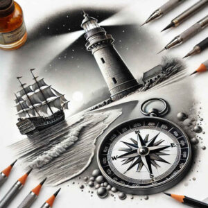 trekking-realism-full-detail-for-behind-ear – tattoo design ideas free ai generated – Gallery: travels-inkby-ai