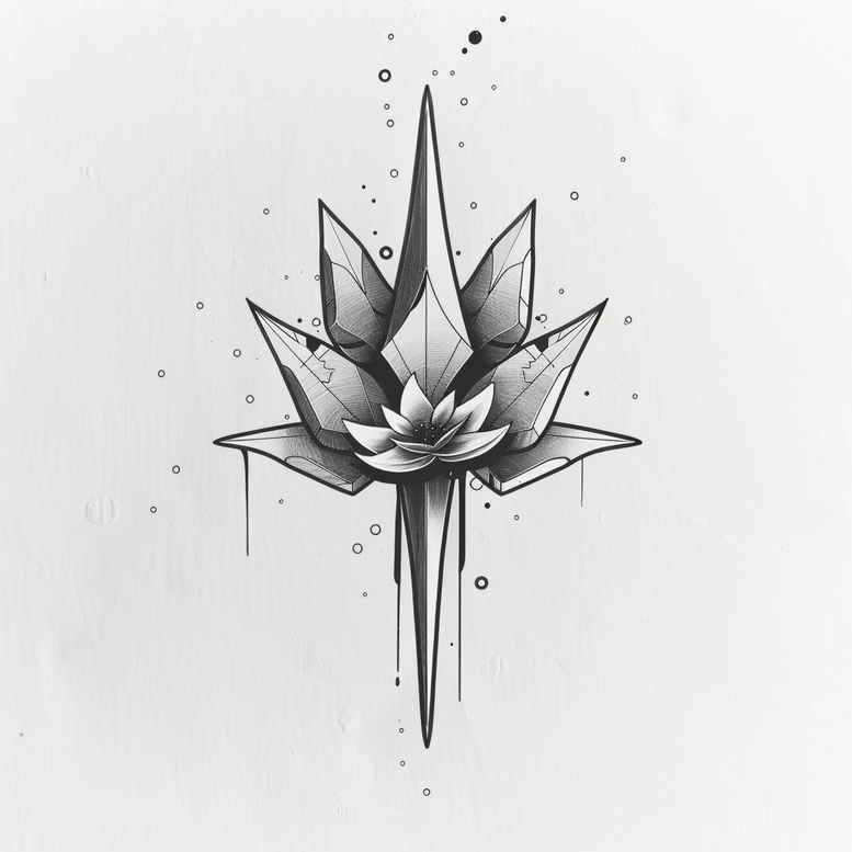 short-trips-neotraditional-sharp-edges-for-sternum – tattoo design ideas free ai generated – Gallery: travels-inkby-ai