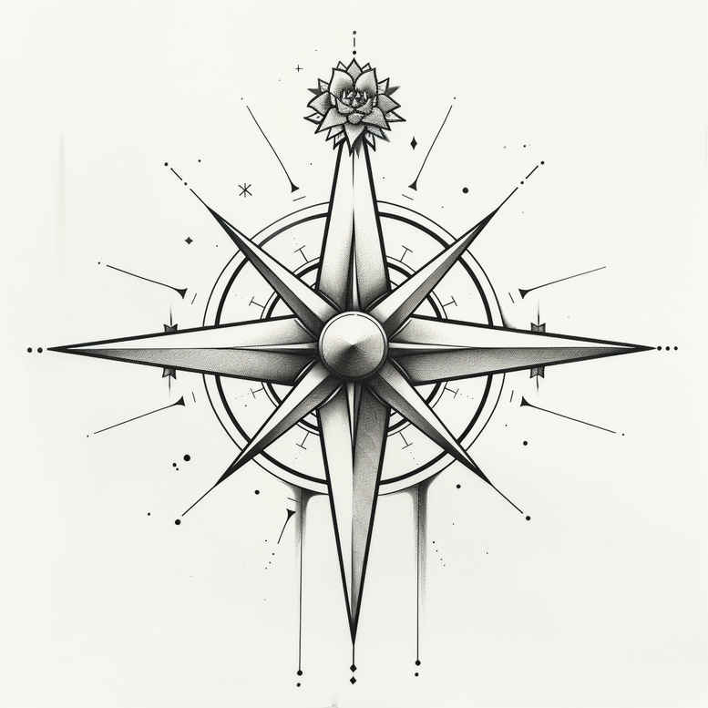 travels tattoo design ideas crisp antique compass for knee