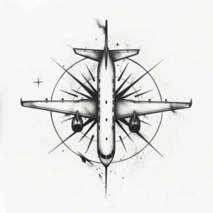 travels tattoo design ideas Realism micro detail celestial compass for stomach