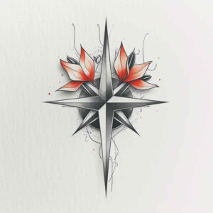travels tattoo design ideas hyperrealistic compass aura represents courage