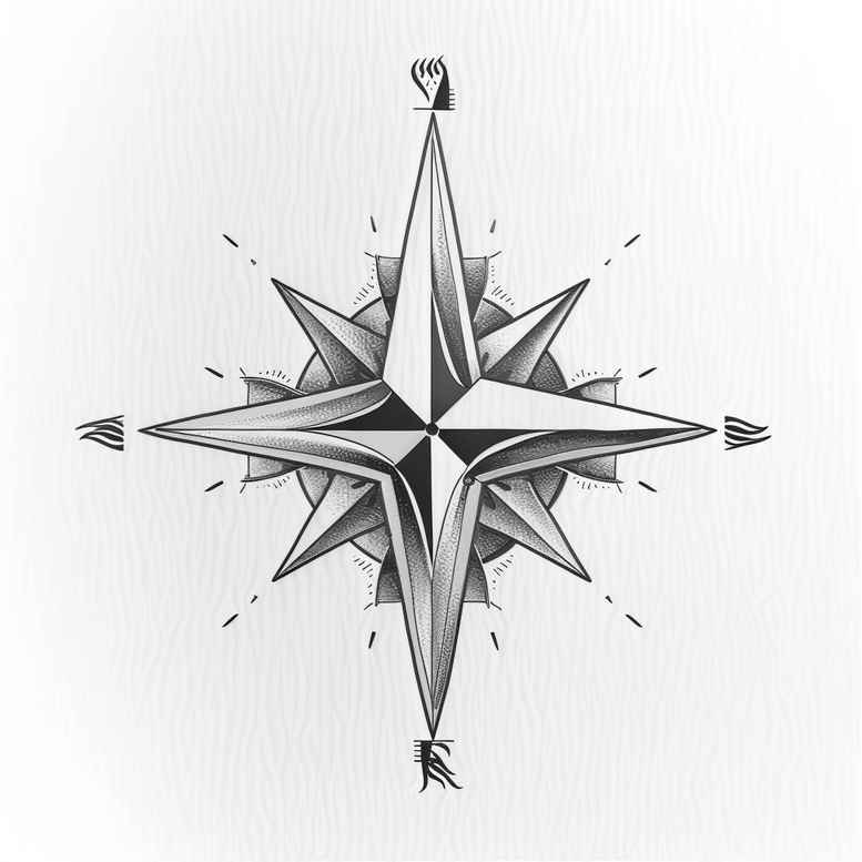 travels tattoo design ideas subtle compass needle for back of neck