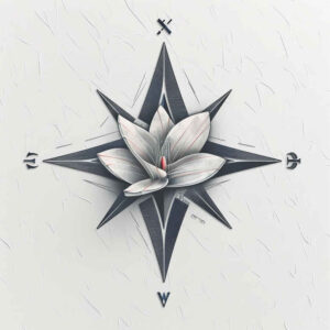 travels tattoo design ideas Realism photographic quality compass needle meaning perseverance