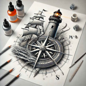 travels tattoo design ideas realistic movement inner compass for side torso